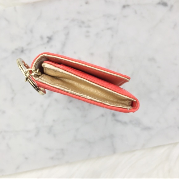 Kate spade pink patent embossed keychain wallet - Picture 5 of 8